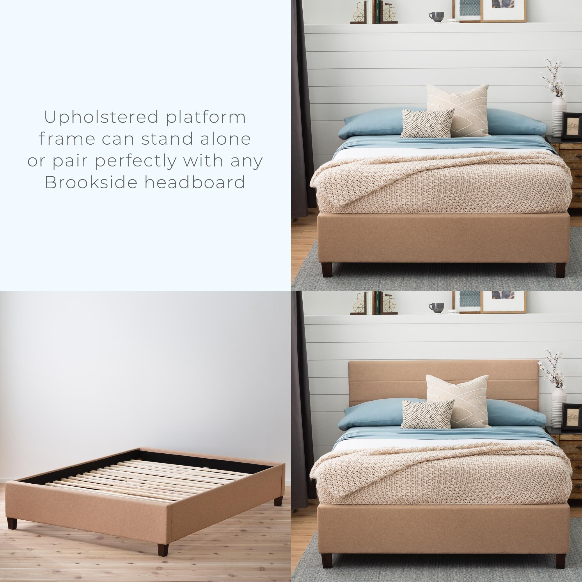 Brookside ava top upholstered platform bed